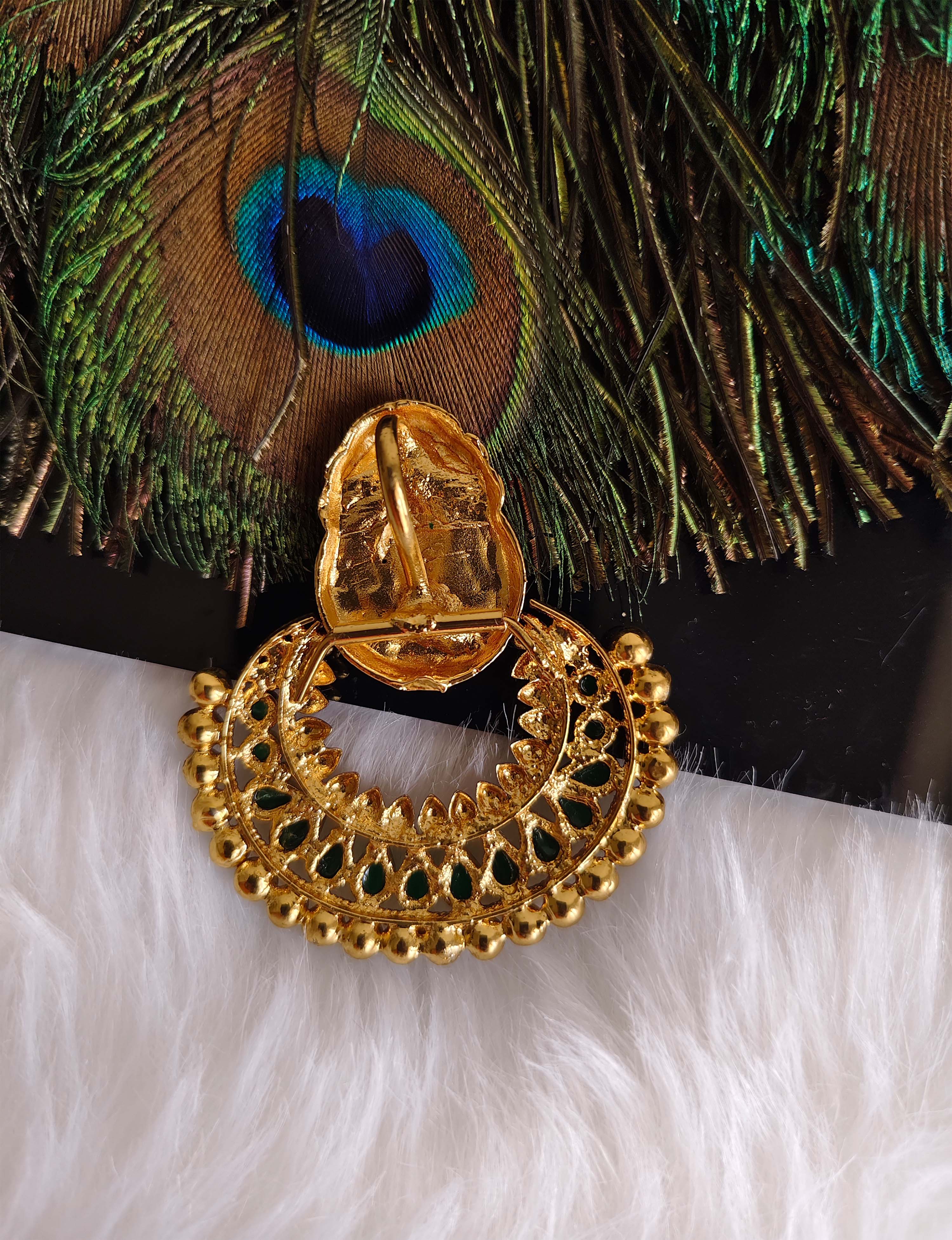 Gold Plated Temple Lakshmi Pendant T2856