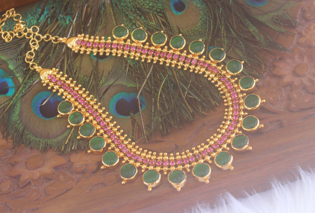 Kerala Traditional Premium Palakka Necklace T2305