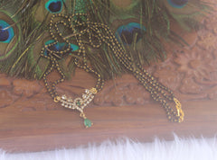 Stylish Black Beads Stone Necklace T2188