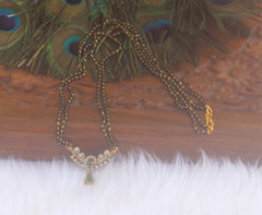 Stylish Black Beads Stone Necklace T2188