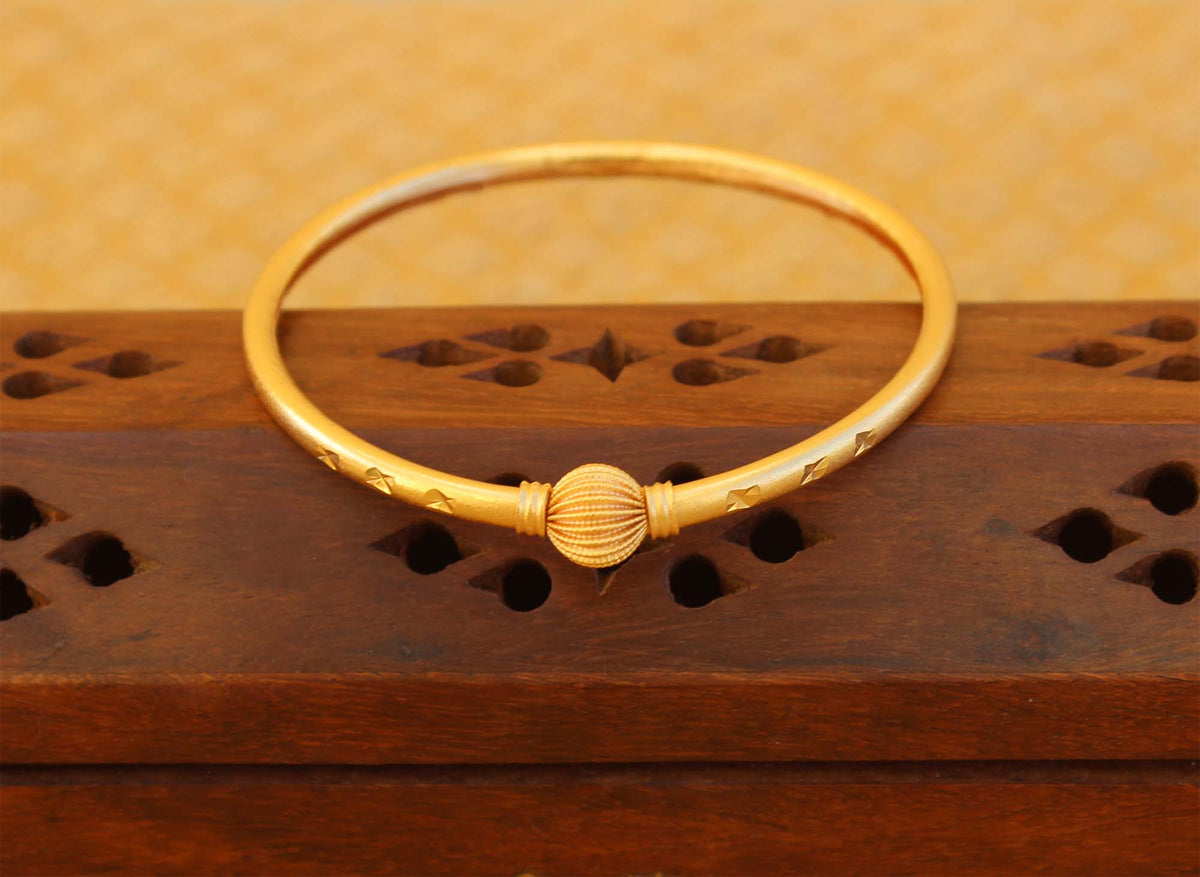 Gold Plated Ball Kada T2982