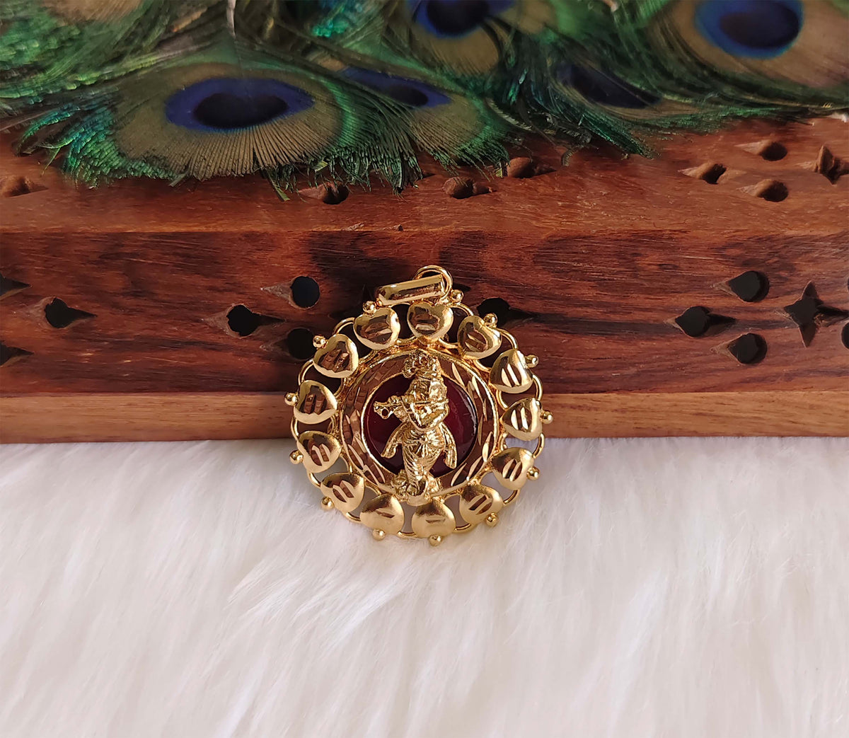 Kerala Temple Krishna Palakka Pendant T3163