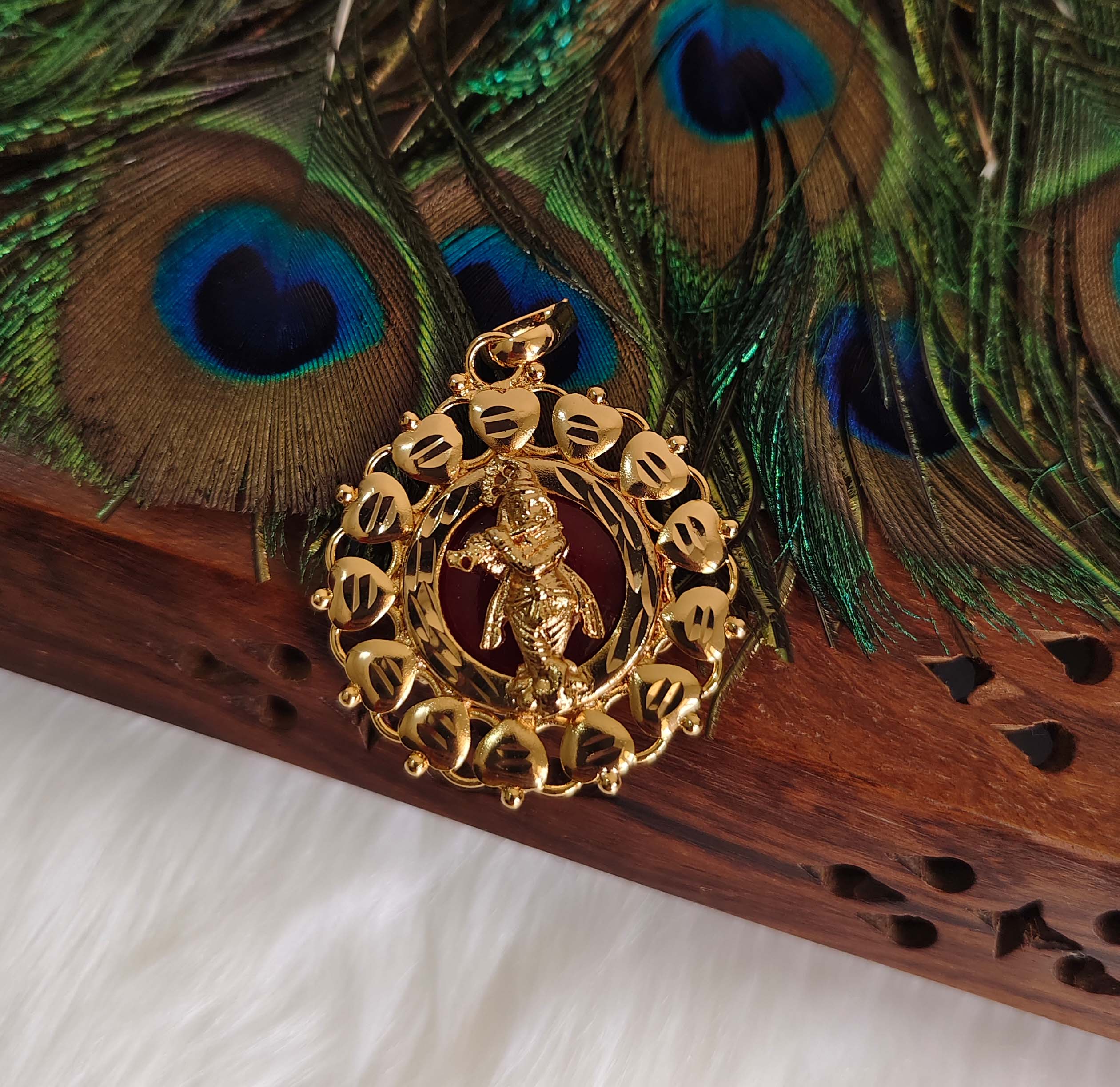 Kerala Temple Krishna Palakka Pendant T3163