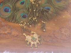 Stylish Long Black Beads Necklace T2182