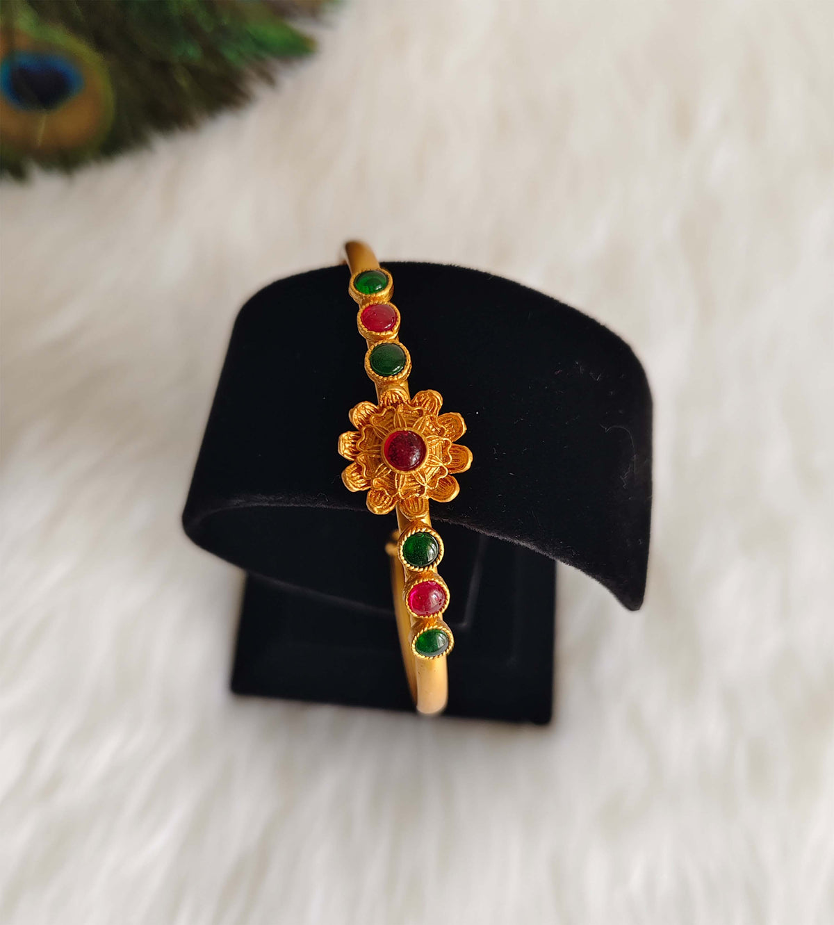 Matte Finish Multi Color Stone Kada T3122