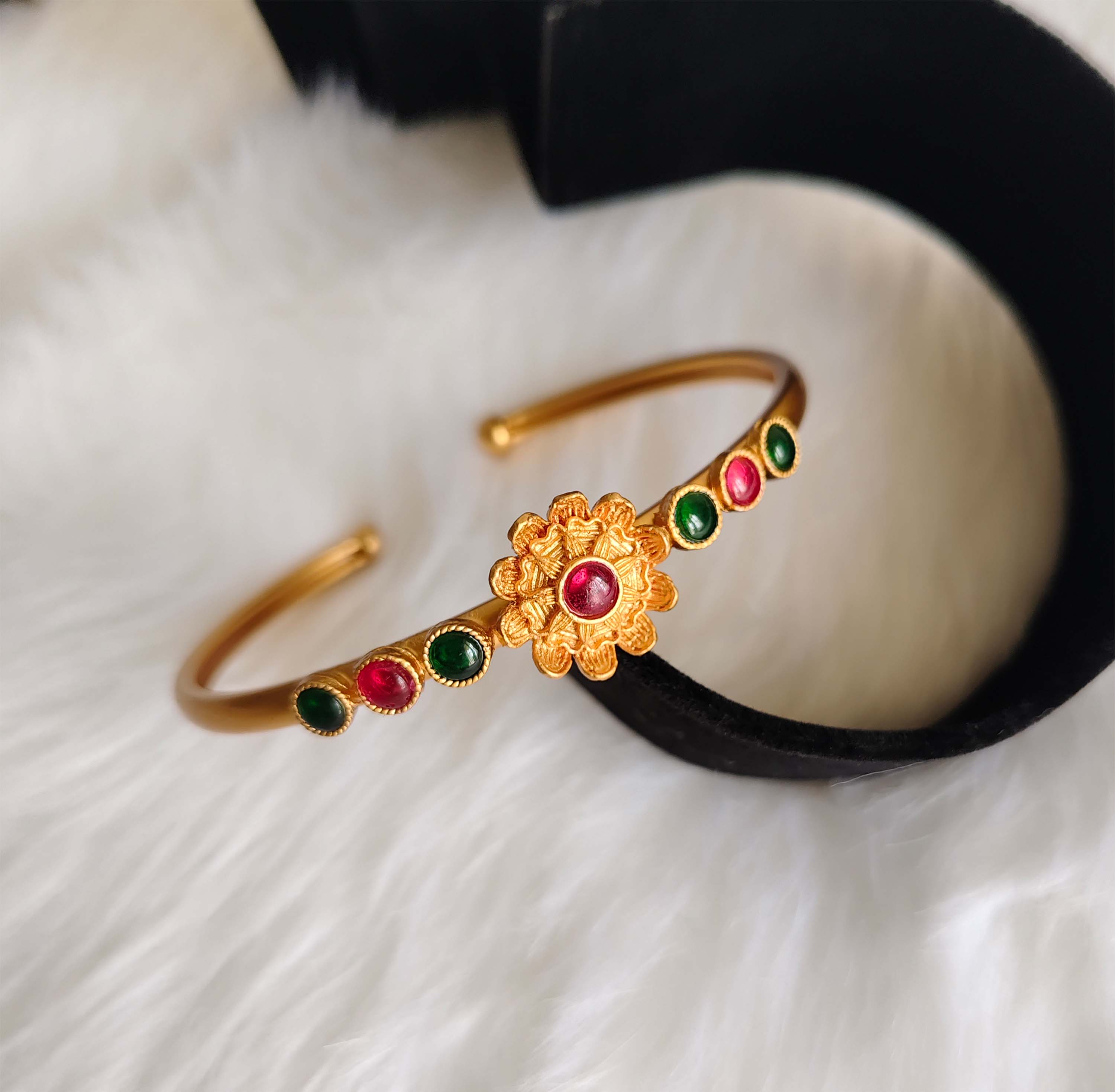 Matte Finish Multi Color Stone Kada T3122