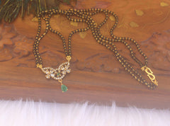 Stylish Stone Black Beads Necklace T2197