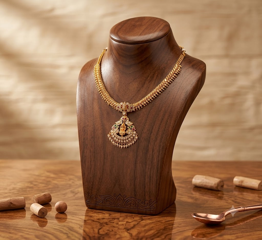 Micro gold plated Temple necklace Tanvi1127