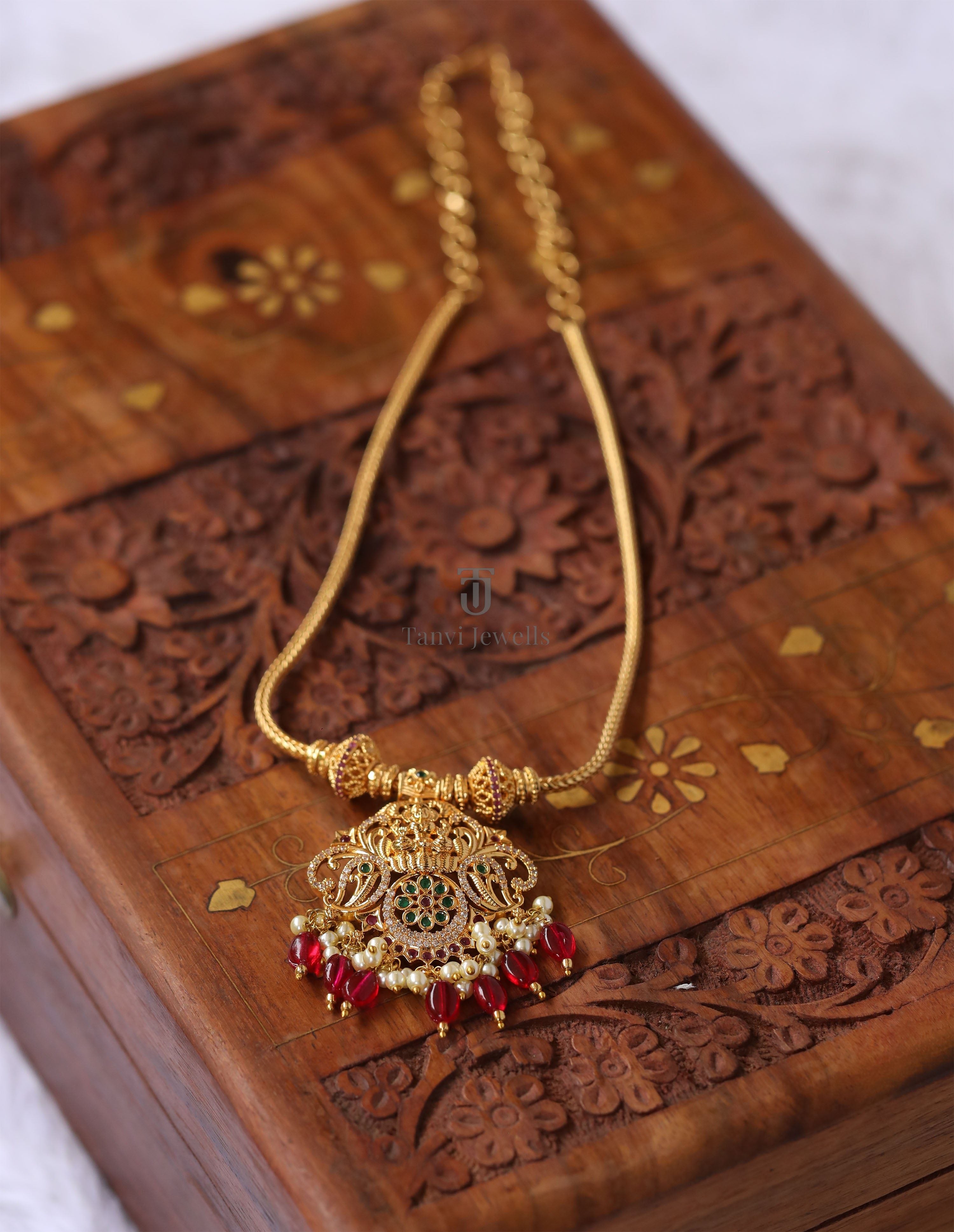 Gold plated Temple  necklace Tanvi1173
