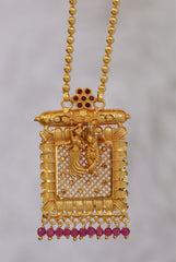 Gold plated Radha krishna necklace Tanvi1169