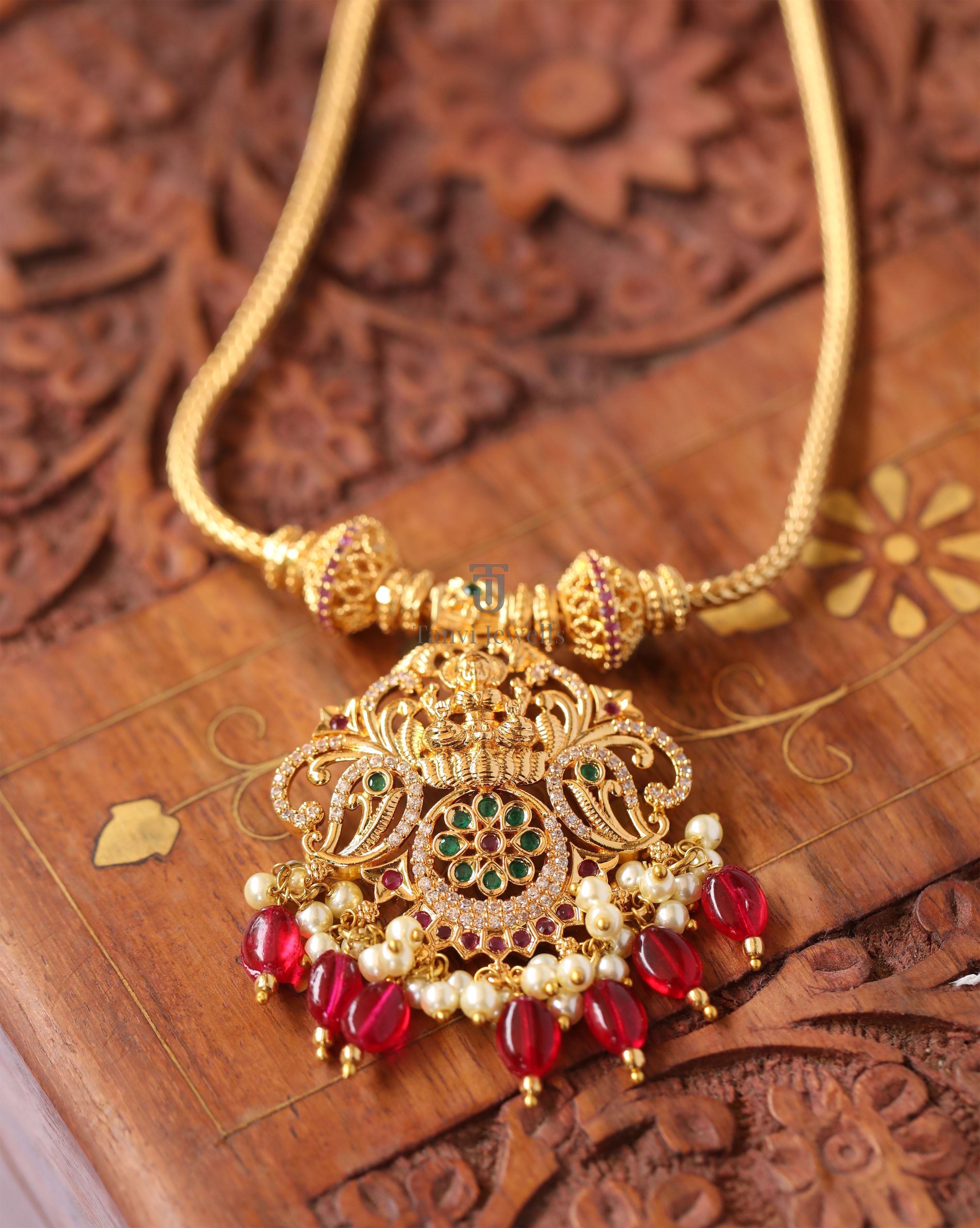 Gold plated Temple  necklace Tanvi1173