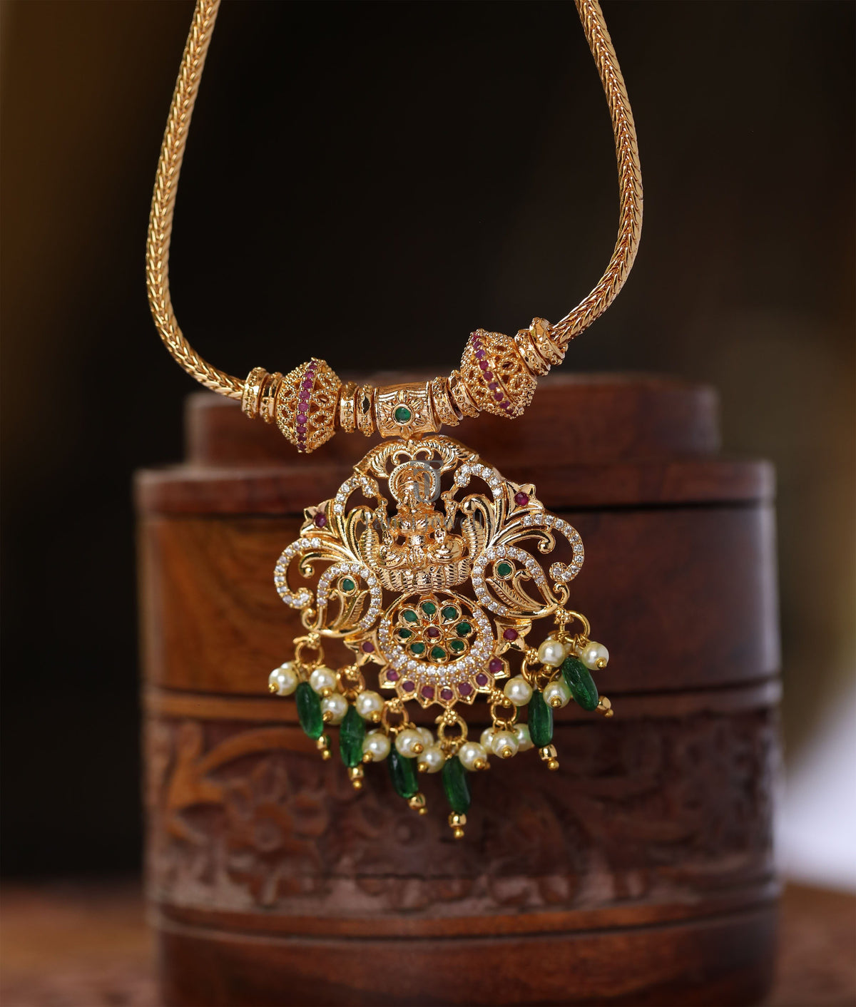Gold plated Temple  necklace Tanvi1174