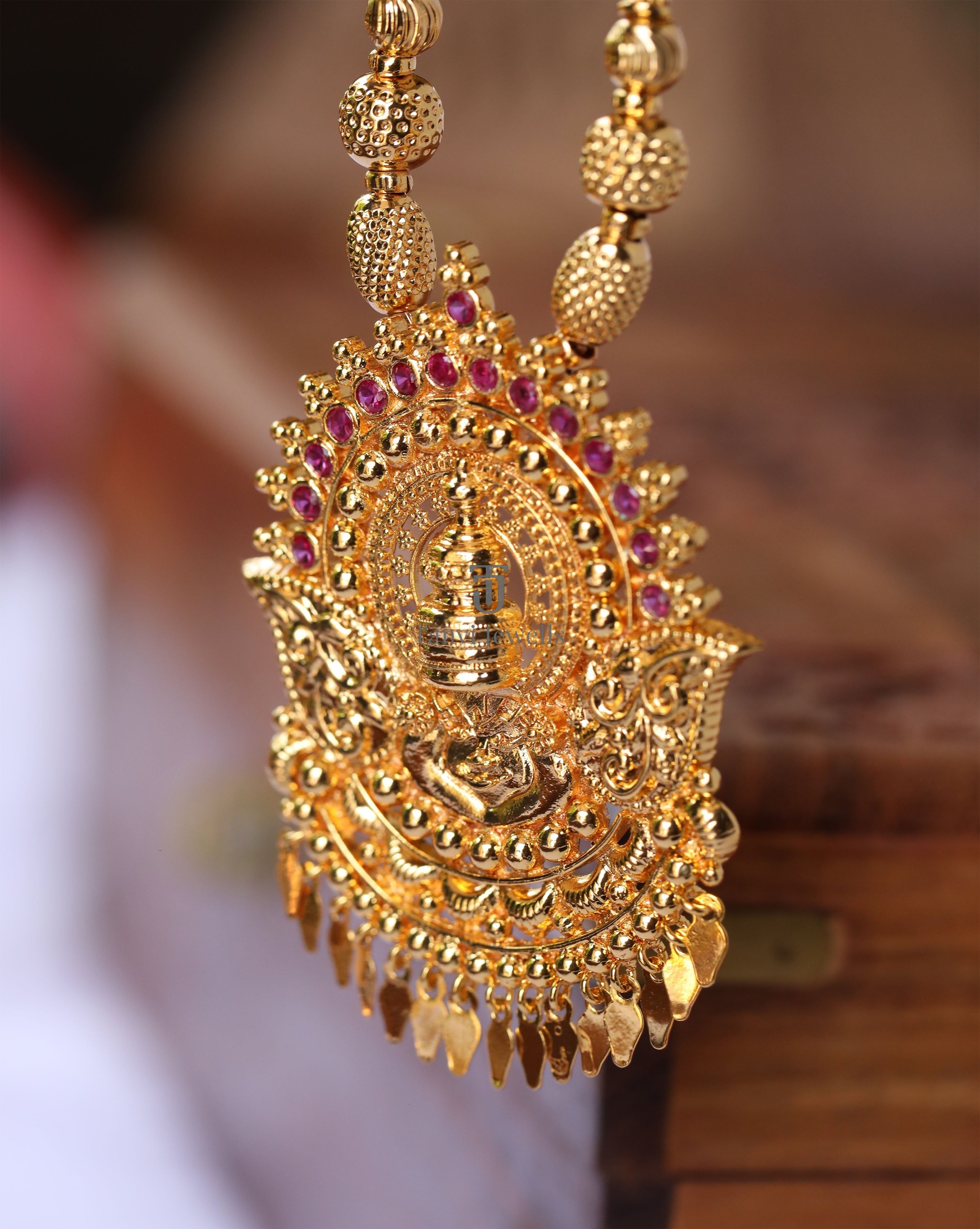 Gold plated Kathakali necklace Tanvi1181