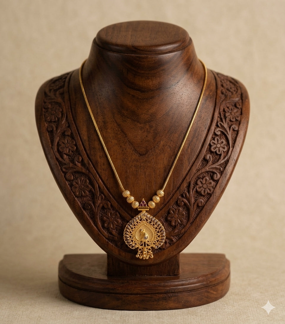 New Gold plated Peacock necklace Tanvi1166