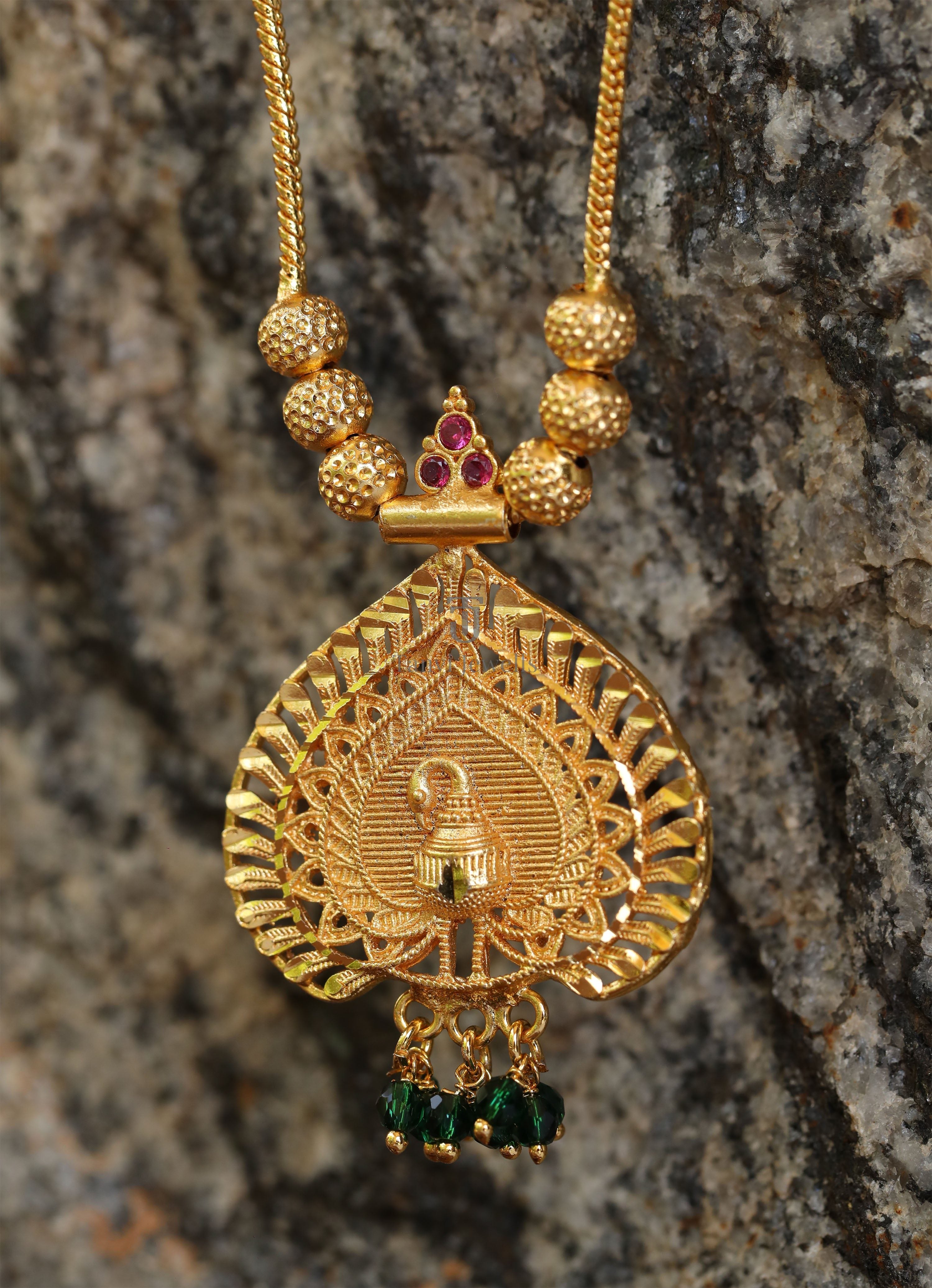 Gold plated Peacock necklace Tanvi1167
