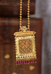 Gold plated Radha krishna necklace Tanvi1169