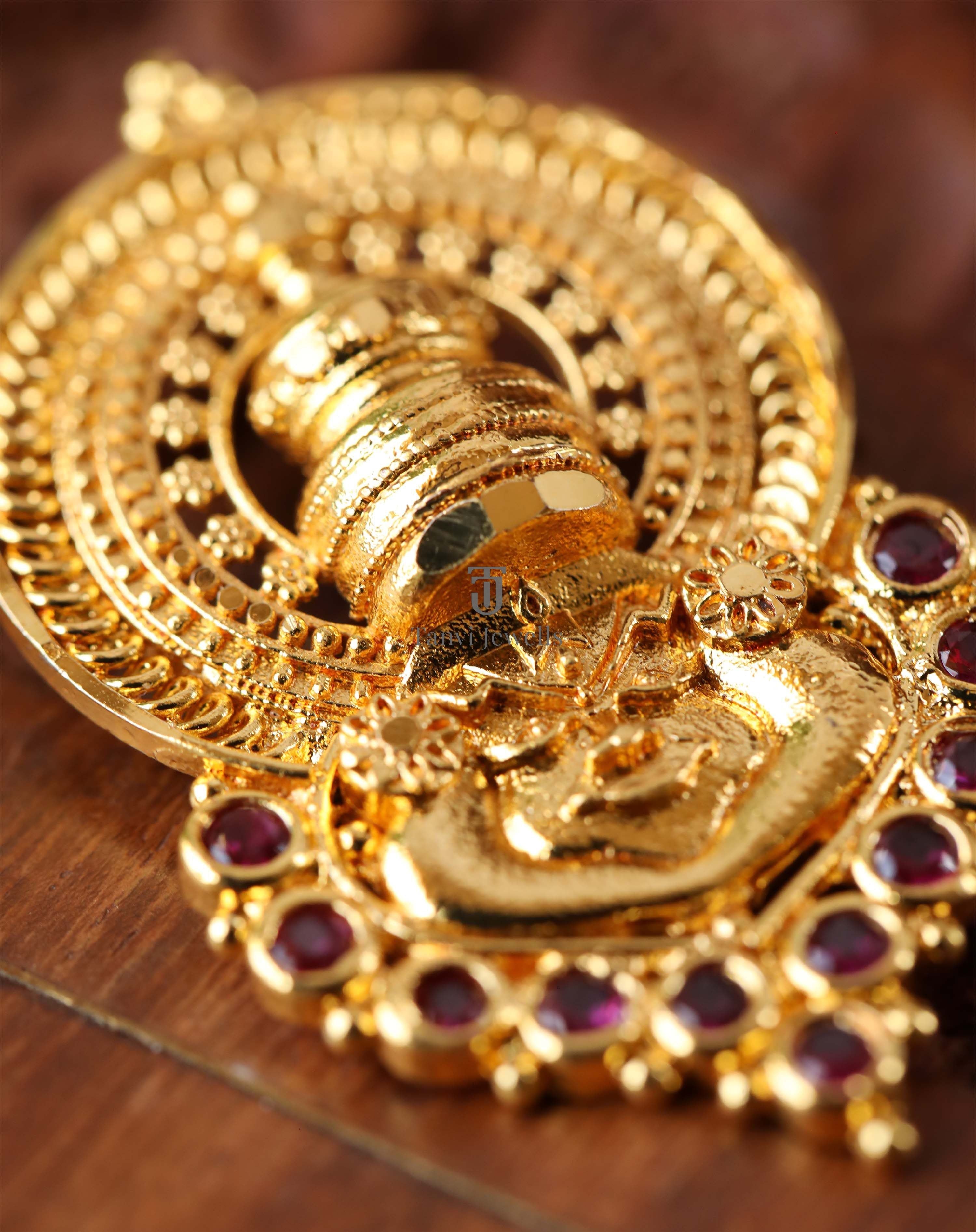 Designer micro plated kathakali pendant Tanvi111