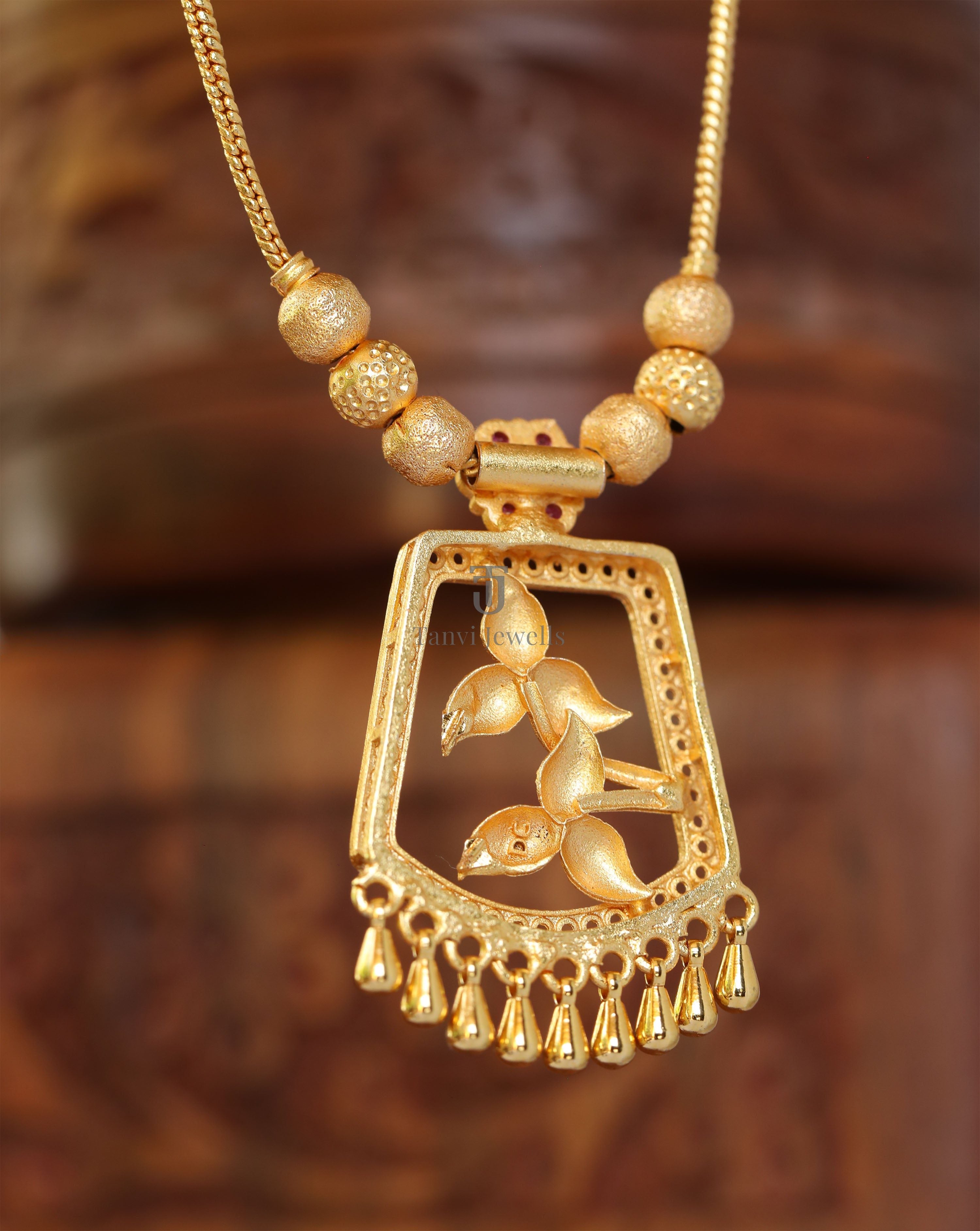Gold plated Peacock necklace Tanvi1168