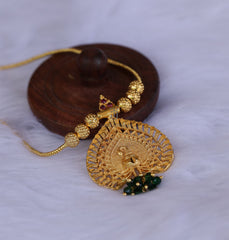 Gold plated Peacock necklace Tanvi1167