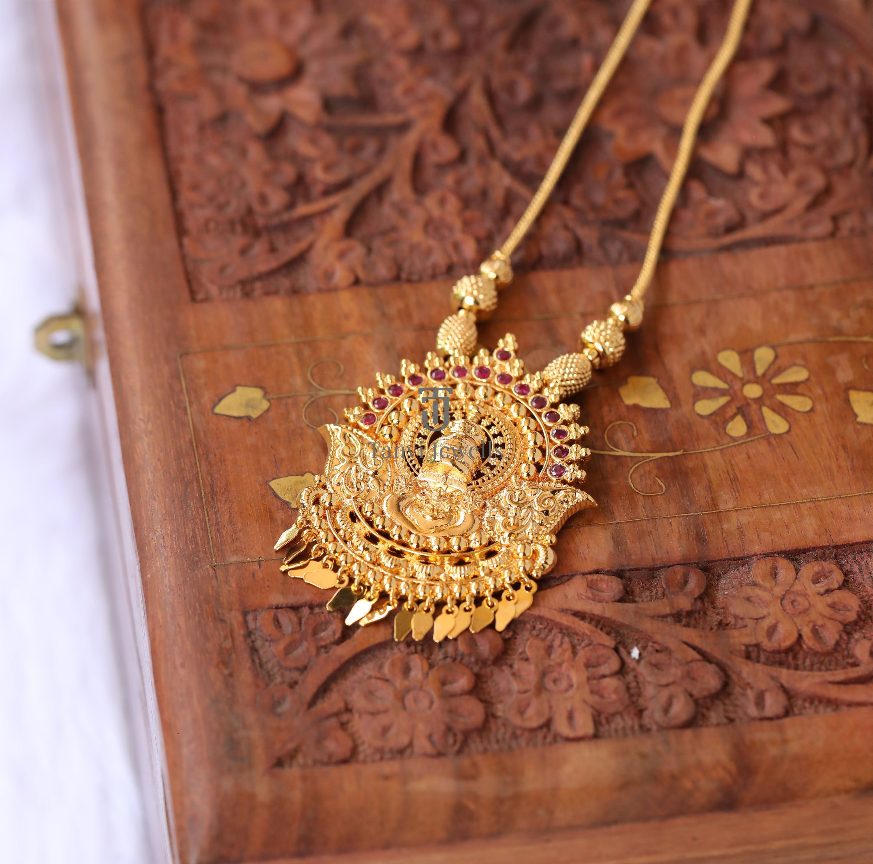 Gold plated Kathakali necklace Tanvi1181