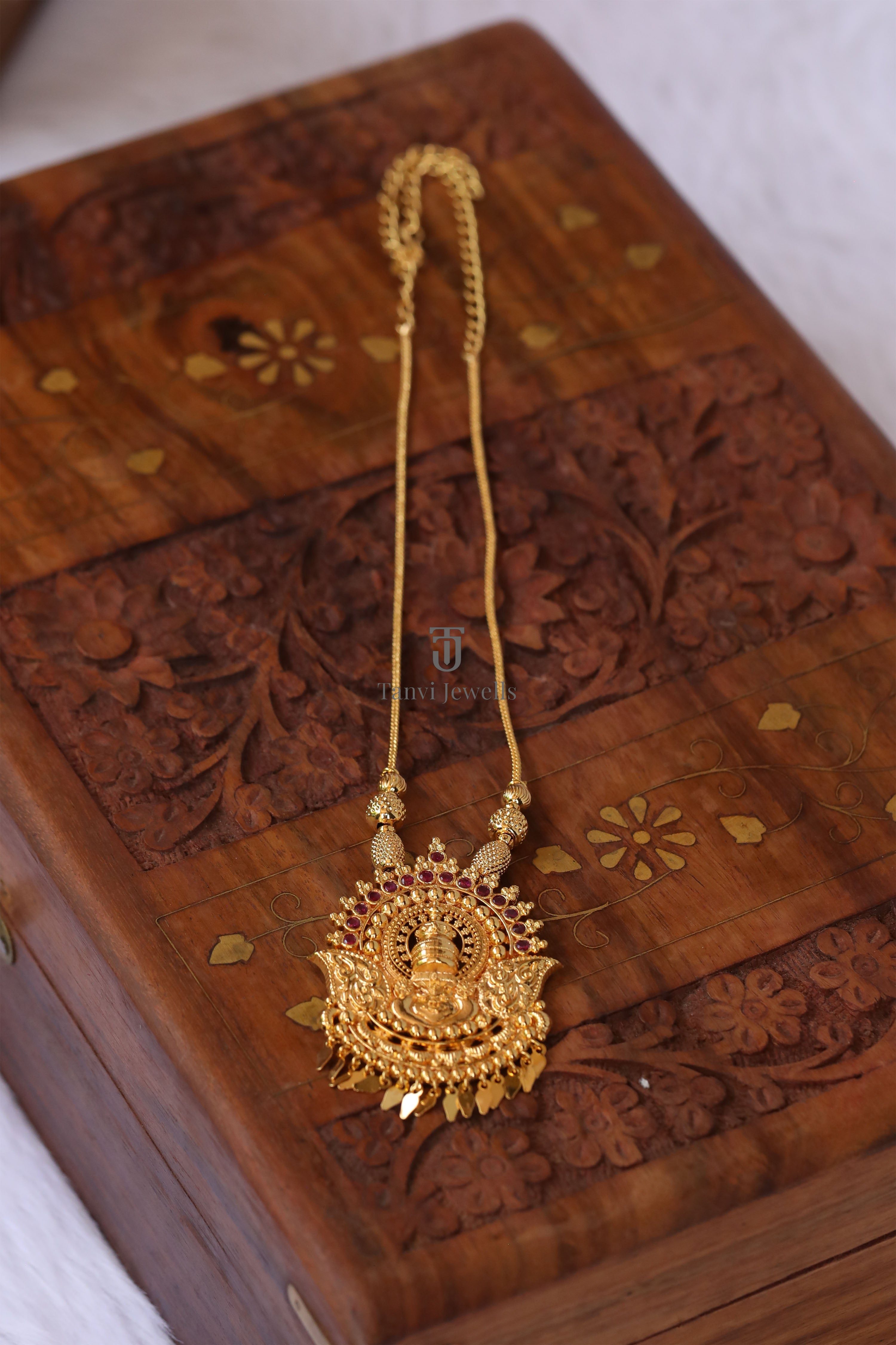 Gold plated Kathakali necklace Tanvi1181
