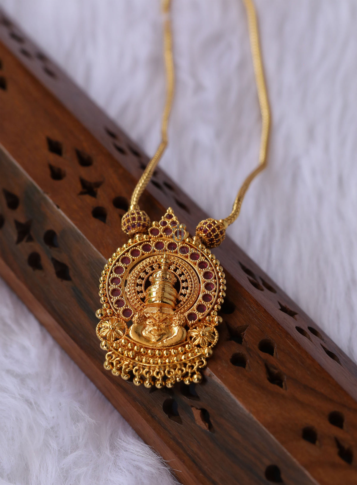 Gold plated Kathakali necklace Tanvi1179