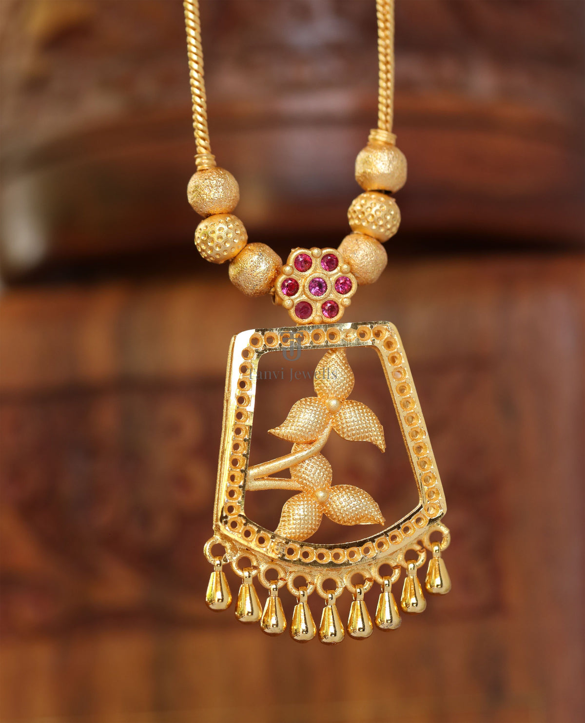 Gold plated Peacock necklace Tanvi1168