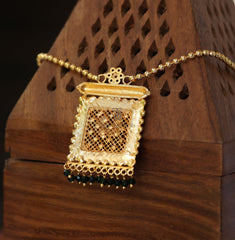 Gold plated Radha krishna necklace Tanvi1170