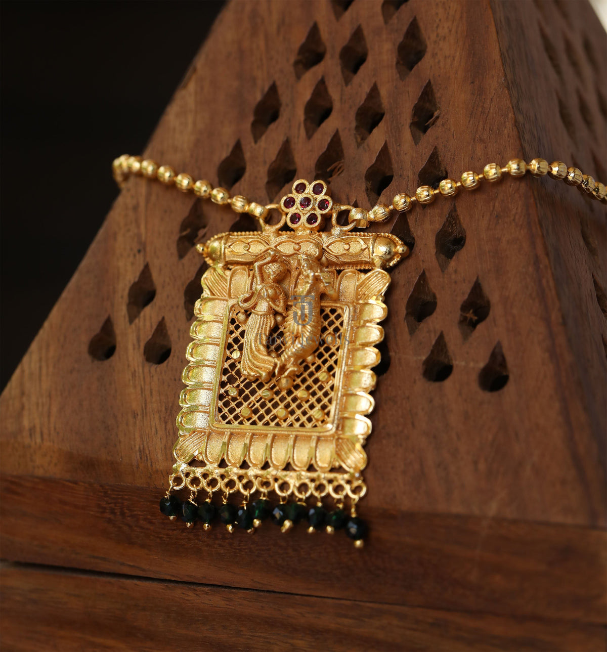 Gold plated Radha krishna necklace Tanvi1170