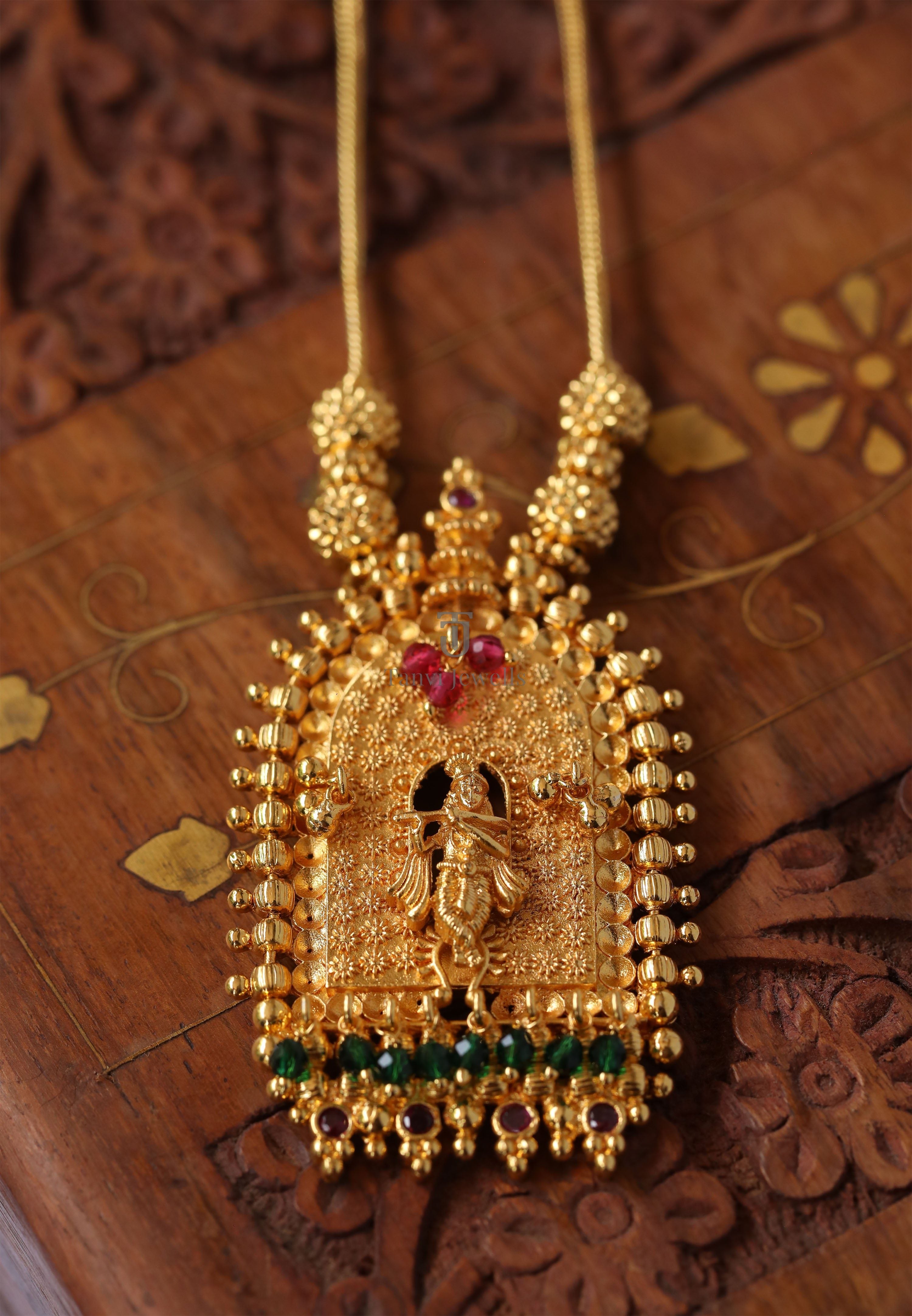 Gold plated Temple  necklace Tanvi1175