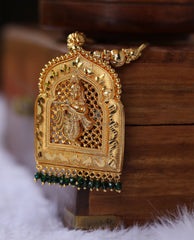Designer gold plated krishna necklace Tanvi1178