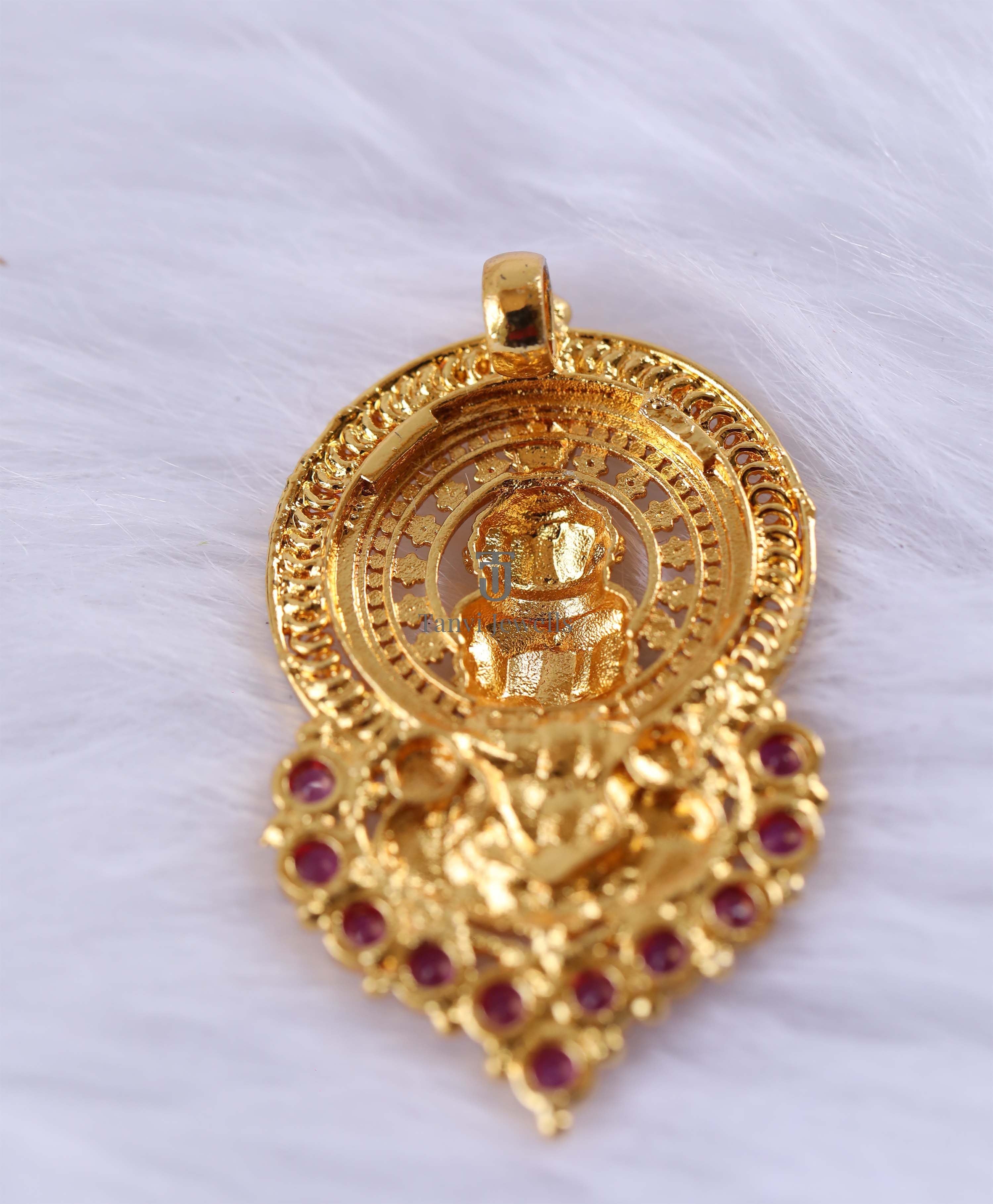 Designer micro plated kathakali pendant Tanvi111
